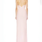 Sweet Spaghetti Strap Pink Prom Dress Chiffon Lace A-Line Evening Dress C9325