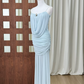Trendy Spaghetti Strap Prom Dress Draped Chiffon Mermaid Evening Dress C9327