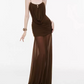 Trendy Spaghetti Strap Prom Dress Draped Chiffon Mermaid Evening Dress C9327