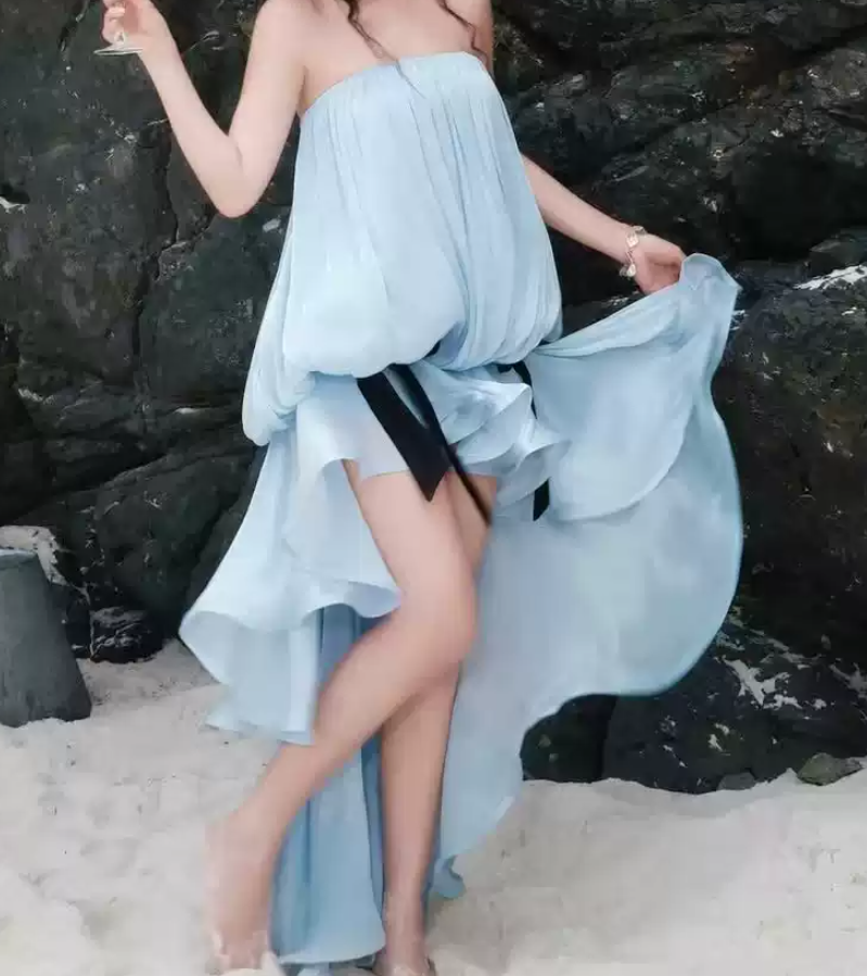Gorgeous Strapless Homecoming Dress Bows A-Line Party Dress C9334