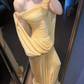 Attractive Off-Shoulder Prom Dress Draped Chiffon A-Line Evening Dress C9335