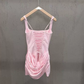 Elegant Spaghetti Straps Homecoming Dress Satin Sheath Party Dress C9337