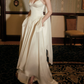 Superbe robe de mariée sirène bustier en satin et tulle, longue et en dentelle, C4563