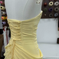 Robe de bal de princesse bustier à volants en satin long, robe de soirée C8117