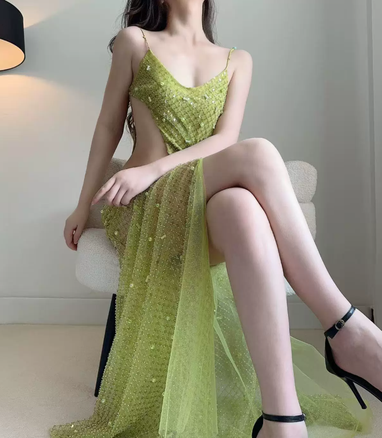 Robe de bal de princesse bustier à volants en satin long, robe de soirée C8117