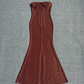 Shiny Halter Neck Brown Prom Dress Sequins Mermaid Evening Dress C9355
