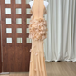 Robe de bal de princesse bustier à volants en satin long, robe de soirée C8117