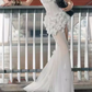 Robe de bal de princesse bustier à volants en satin long, robe de soirée C8117