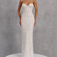 Elegant Strapless Prom Dress Lace Mermaid Evening Dress C9358