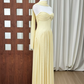 Robe de bal de princesse bustier à volants en satin long, robe de soirée C8117
