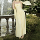 Robe de bal de princesse bustier à volants en satin long, robe de soirée C8117