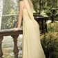 Robe de bal de princesse bustier à volants en satin long, robe de soirée C8117