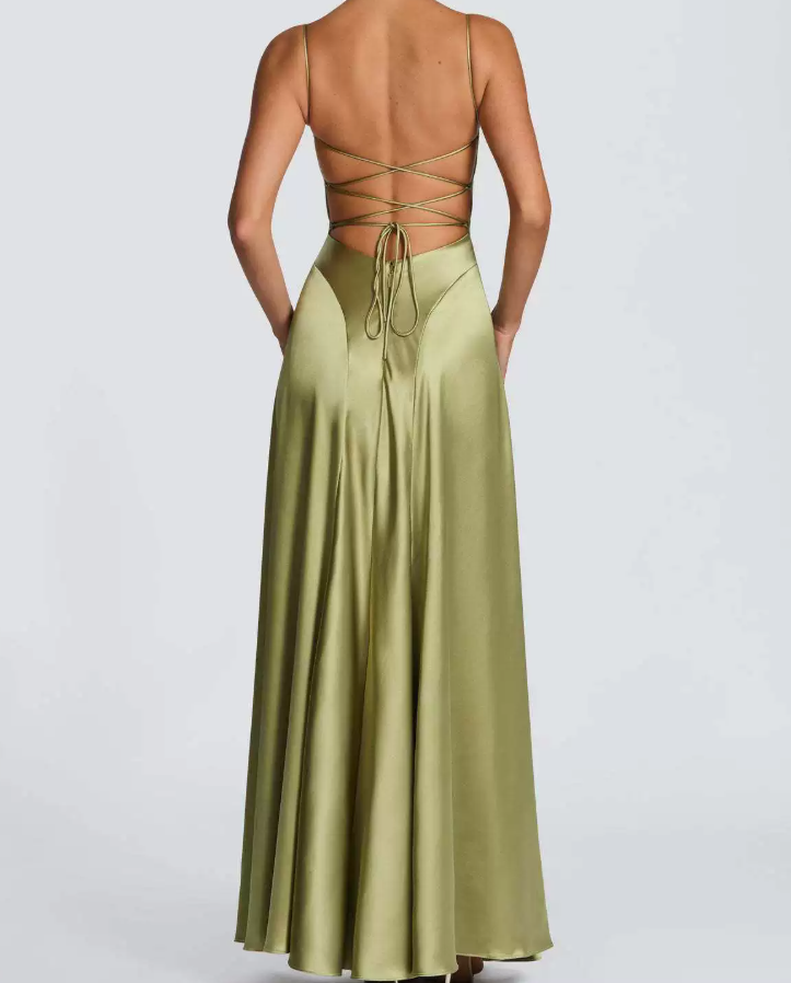 Robe de bal de princesse bustier à volants en satin long, robe de soirée C8117