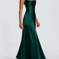 Robe de bal de princesse bustier à volants en satin long, robe de soirée C8117