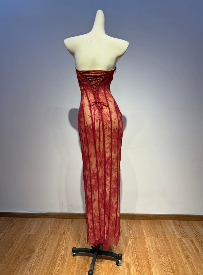 Robe de bal de princesse bustier à volants en satin long, robe de soirée C8117