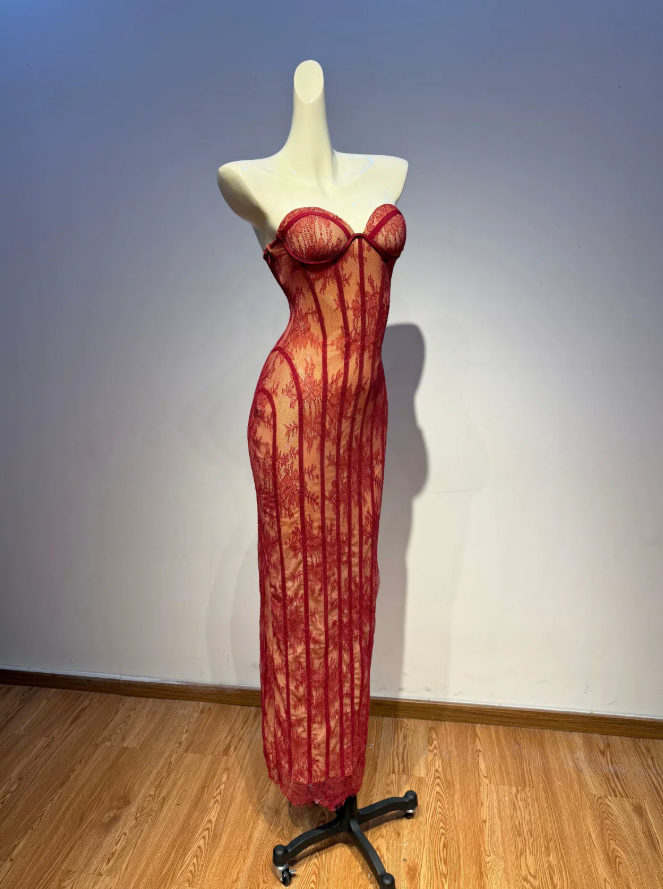 Robe de bal de princesse bustier à volants en satin long, robe de soirée C8117
