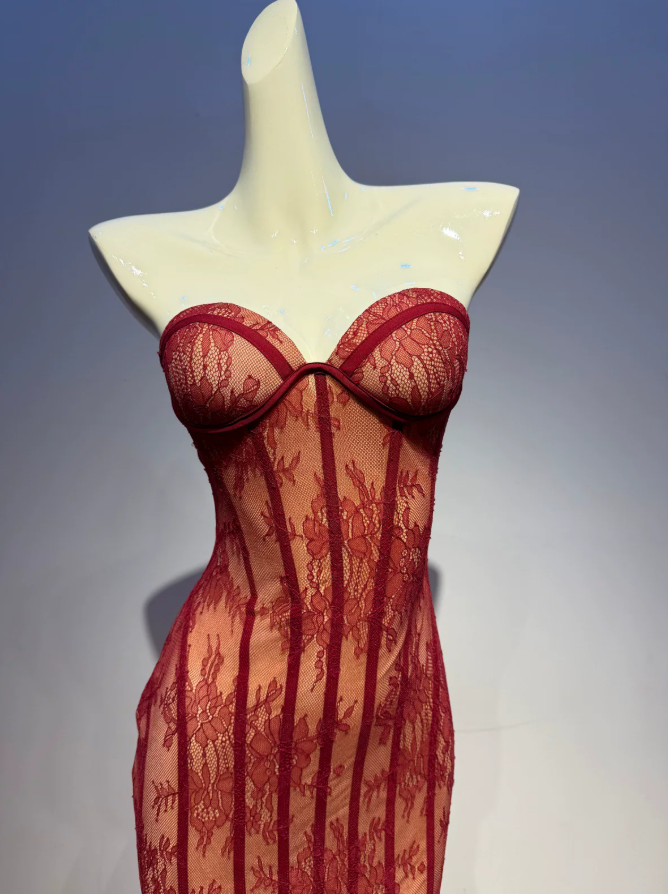 Robe de bal de princesse bustier à volants en satin long, robe de soirée C8117