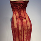 Robe de bal de princesse bustier à volants en satin long, robe de soirée C8117