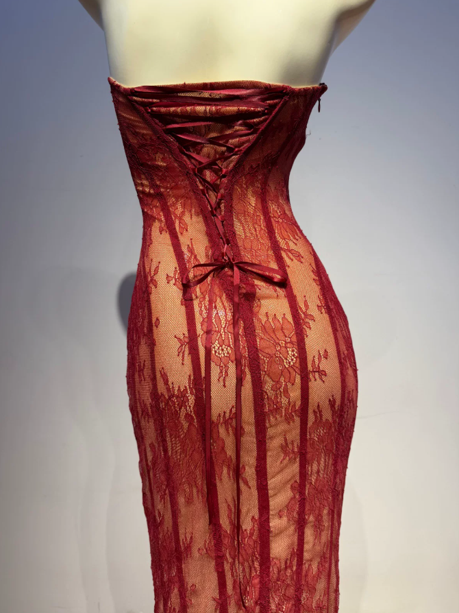 Robe de bal de princesse bustier à volants en satin long, robe de soirée C8117