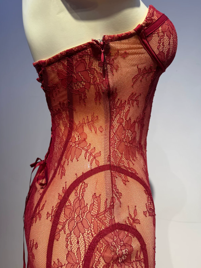 Robe de bal de princesse bustier à volants en satin long, robe de soirée C8117