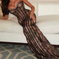Robe de bal de princesse bustier à volants en satin long, robe de soirée C8117