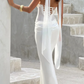 Superbe robe de mariée sirène bustier en satin et tulle, longue et en dentelle, C4563