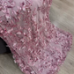 Robe de bal de princesse bustier à volants en satin long, robe de soirée C8117