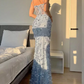 Robe de bal de princesse bustier à volants en satin long, robe de soirée C8117