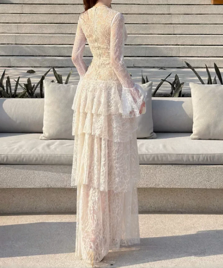 Robe de bal de princesse bustier à volants en satin long, robe de soirée C8117
