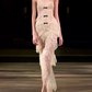 Robe de bal de princesse bustier à volants en satin long, robe de soirée C8117