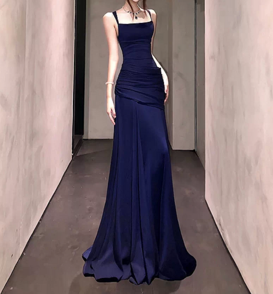 Robe de bal de princesse bustier à volants en satin long, robe de soirée C8117