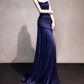 Flowy Spaghetti Strap Prom Dress Draped A-Line Evening Dress C9369