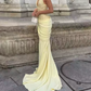 Robe de bal de princesse bustier à volants en satin long, robe de soirée C8117