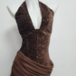 Robe de bal de princesse bustier à volants en satin long, robe de soirée C8117