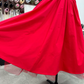 Robe de bal de princesse bustier à volants en satin long, robe de soirée C8117