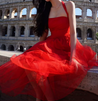 Robe de bal de princesse bustier à volants en satin long, robe de soirée C8117