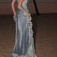 Dreamy Strapless Blue Homecoming Dress Lace Sheath Party Dress C9377