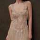 Charming V Neck Prom Dress Sequins Tulle A-Line Evening Dress C9385