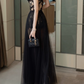 Charming V Neck Prom Dress Sequins Tulle A-Line Evening Dress C9385
