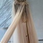 Charming V Neck Prom Dress Sequins Tulle A-Line Evening Dress C9385