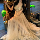 Charming V Neck Prom Dress Sequins Tulle A-Line Evening Dress C9385