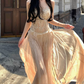 Charming V Neck Prom Dress Sequins Tulle A-Line Evening Dress C9385