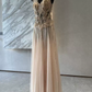 Charming V Neck Prom Dress Sequins Tulle A-Line Evening Dress C9385