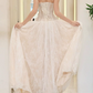 Romantic Strapless Wedding Dresses Appliques Lace A-Line Bridal Dress C9390