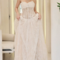 Romantic Strapless Wedding Dresses Appliques Lace A-Line Bridal Dress C9390