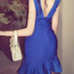 Mini robe de soirée en satin, sans bretelles, sans manches, ligne a, simple, C899