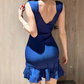 Mini robe de soirée en satin, sans bretelles, sans manches, ligne a, simple, C899