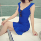 Mini robe de soirée en satin, sans bretelles, sans manches, ligne a, simple, C899