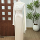 Charming Strapless Ivory Prom Dress Sequins Mermaid Evening Dress C9393