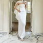 Charming Strapless Ivory Prom Dress Sequins Mermaid Evening Dress C9393